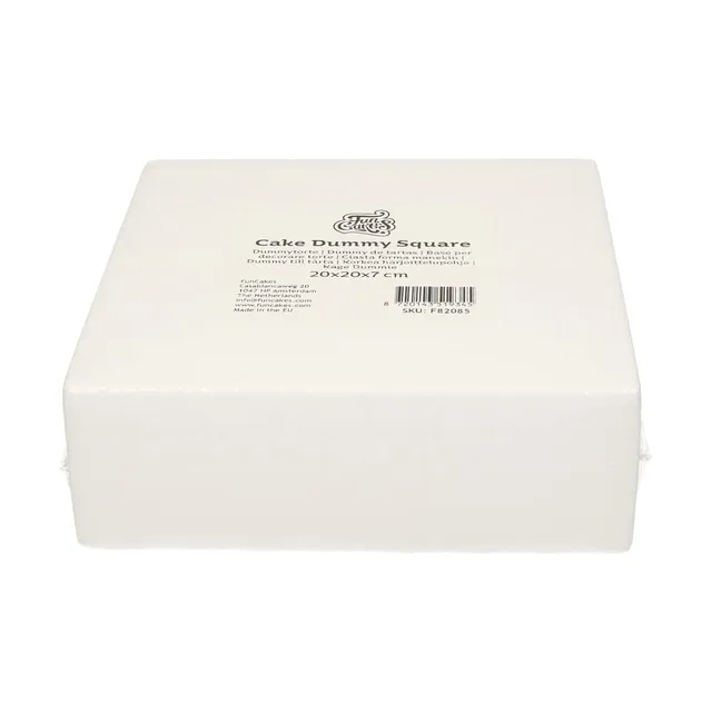 funcakes-cake-dummy-square-20x20x7-cm-styropor-torte-eckig image 1