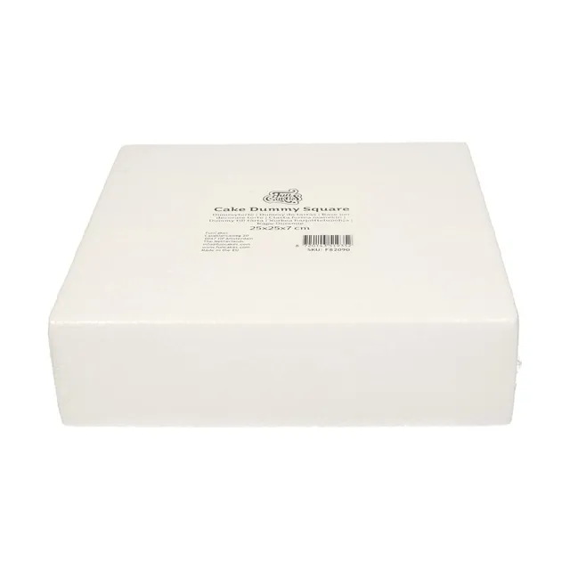 funcakes-cake-dummy-square-styropor-torte-25x25x7-cm image 1